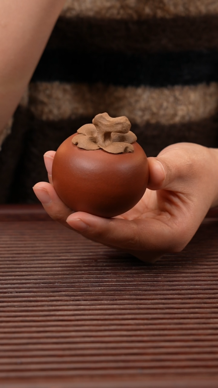 【闪购商品】紫砂茶宠柿子（暇）
