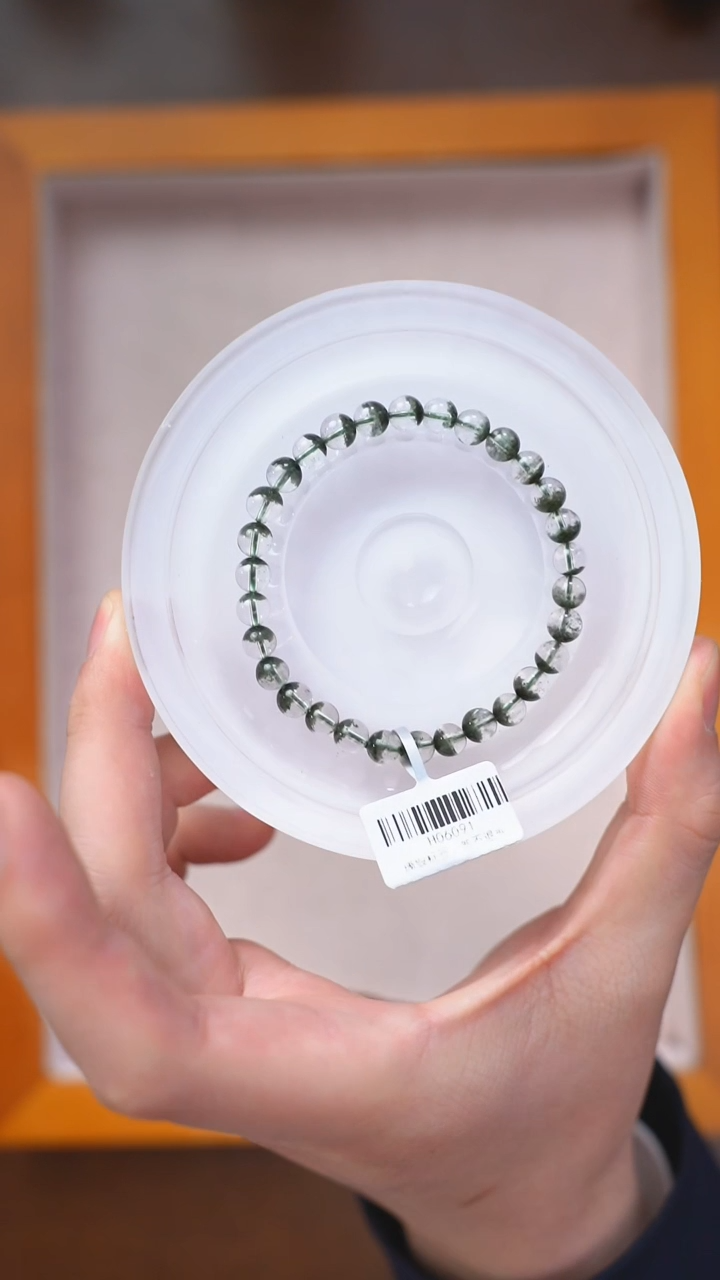 【闪购商品】水晶手链未镶嵌c233 绿幽灵手链6mm+-