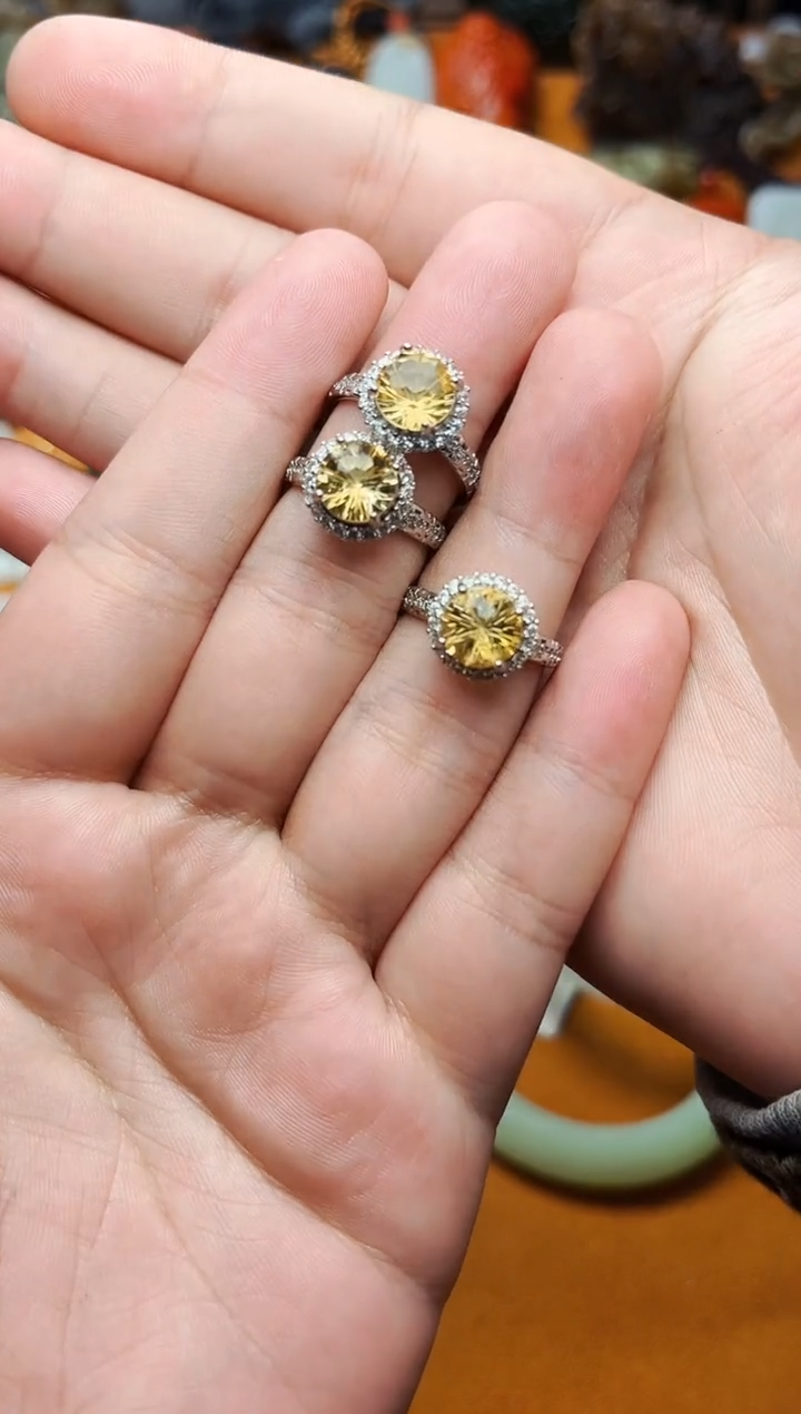 【闪购商品】和田玉戒指银S925镶嵌戒指多样性拍一发一