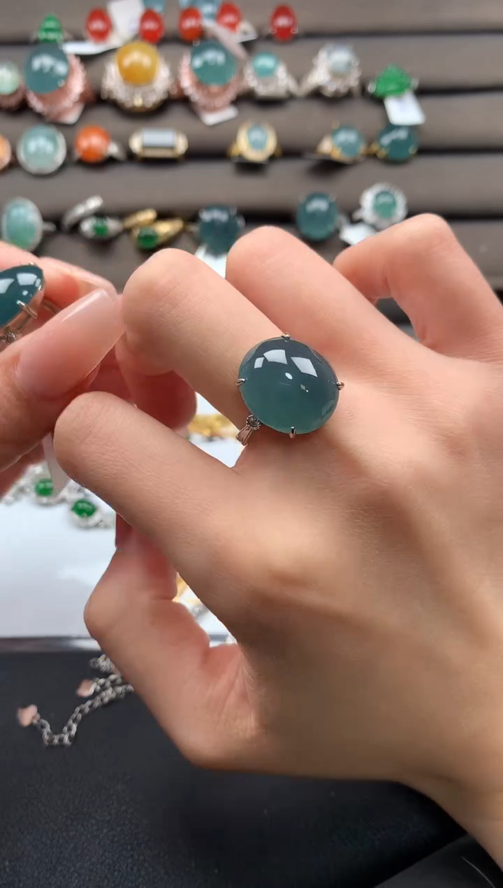 【闪购商品】翡翠戒指银S925镶嵌31231231