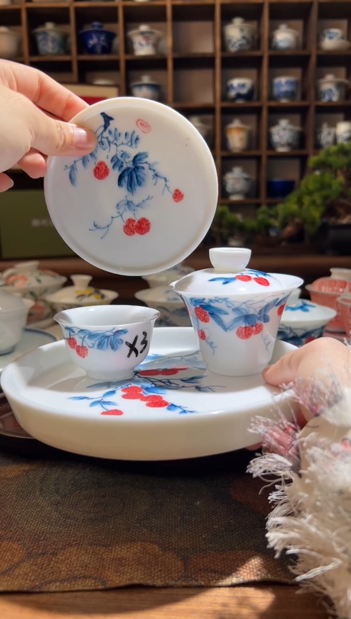 【闪购商品】荔枝小马蹄+盖置+3个杯子+壶承