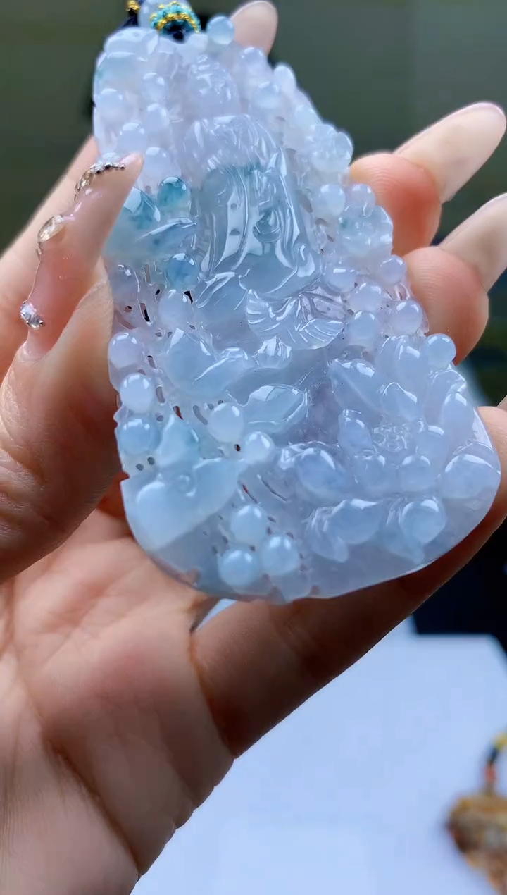 【闪购商品】定制翡翠未镶嵌W5028ty-毛货挂件141