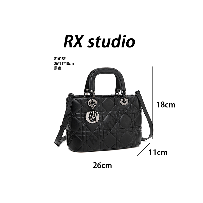 【南沙瑞熙】QYX-81618-黑色-（高货）轻奢小众设计感时尚百搭女士包