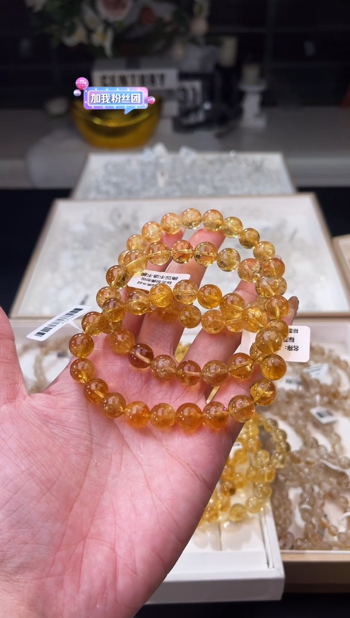 【闪购商品】水晶/未镶嵌巴西黄水晶手串10mm/多样性发一
