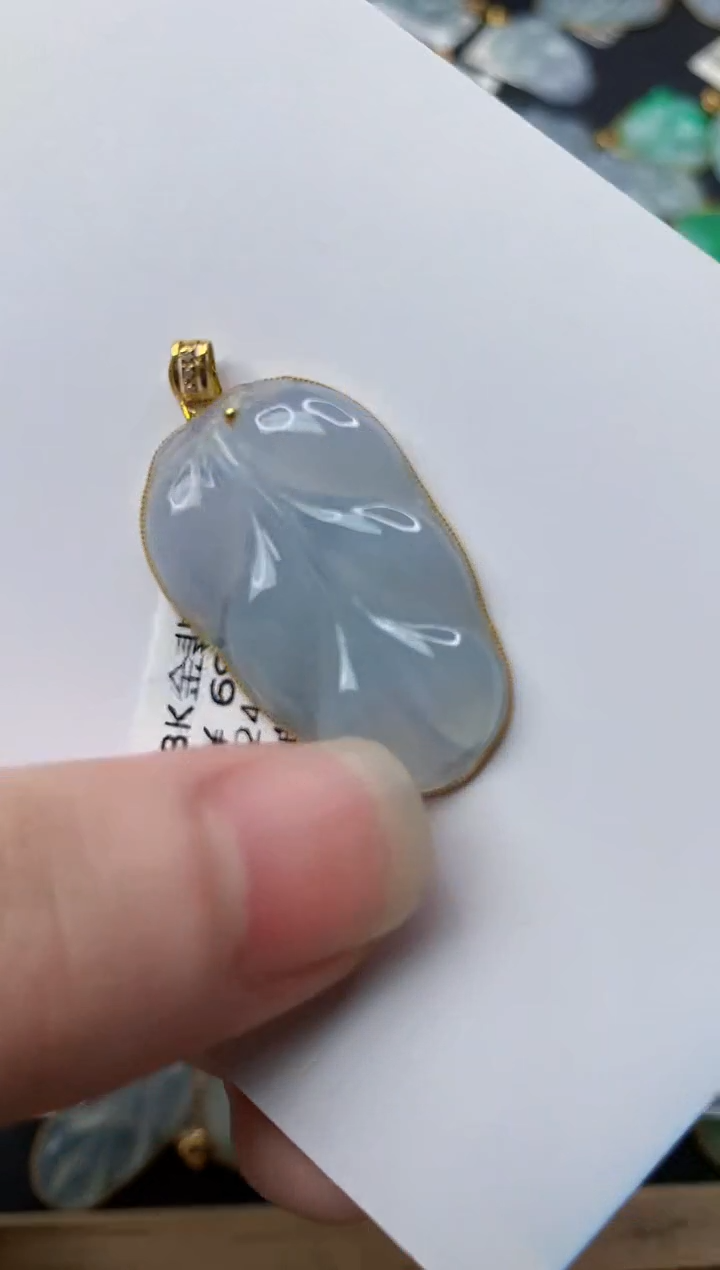 【闪购商品】翡翠颈饰18K金镶嵌93..........