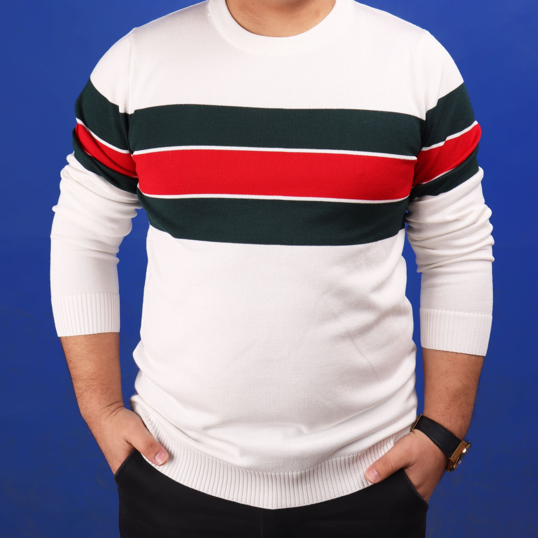 2025春秋新款长袖，时尚休闲圆领男款