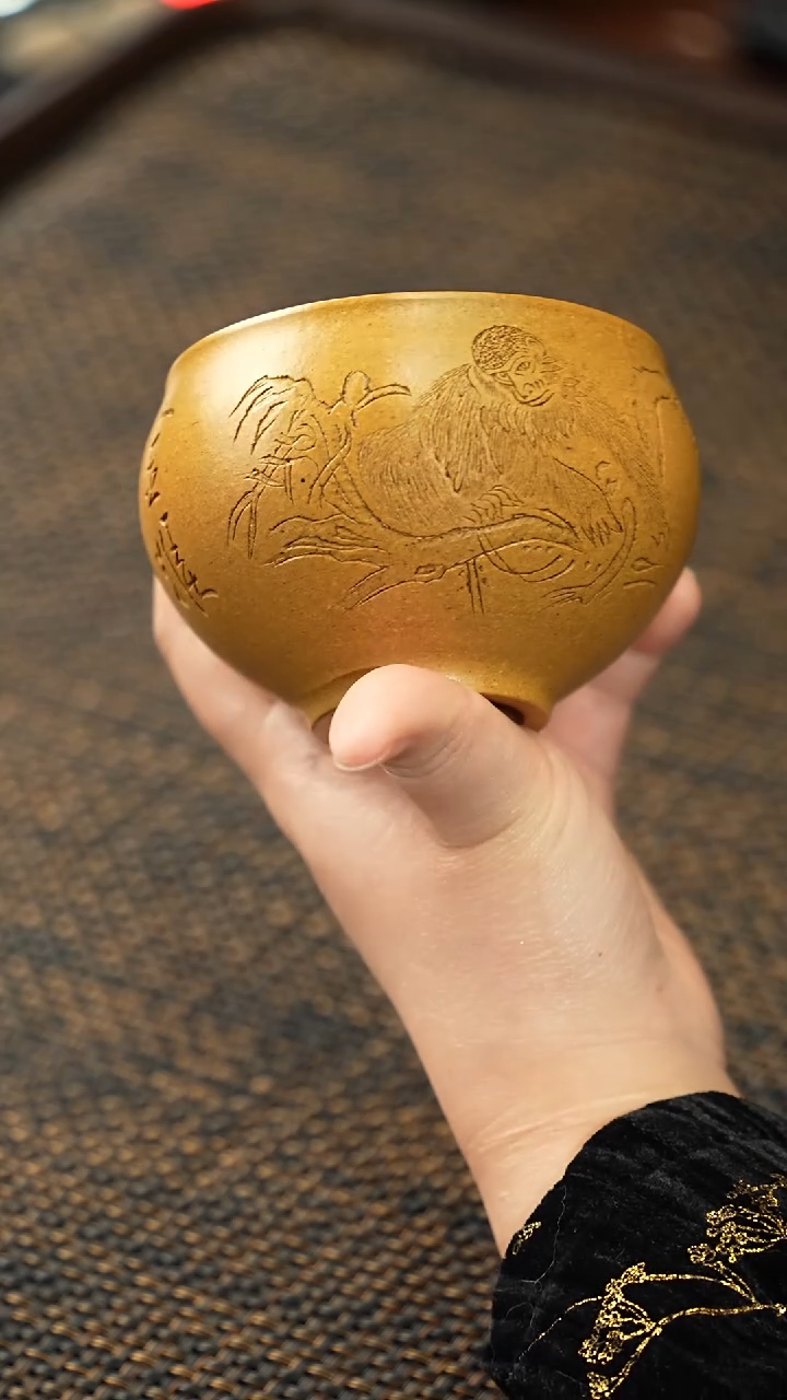 【闪购商品】紫砂茶杯非遗茶器-金猴