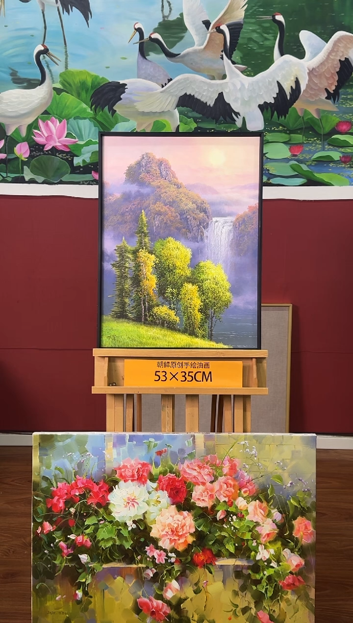 油画【159号】约53*35cm丨朝鲜原创纯手绘孤品油画丨顺丰包邮  