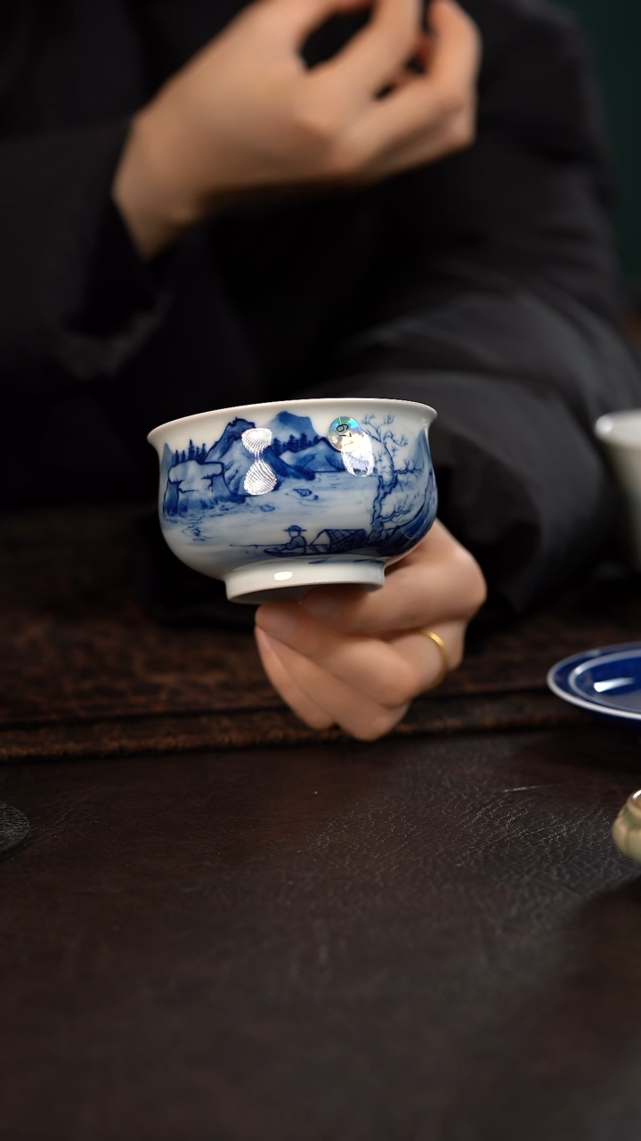 【闪购商品】杯671号HLX陶瓷山水炉式杯 随机