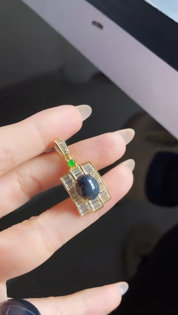 银S925镶嵌戒指翡翠12