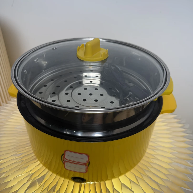 双层小黄鸭电煮锅 多功能料理锅网红电火锅蒸煮炒锅 DD