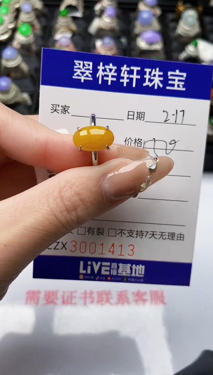 【闪购商品】翡翠戒指银S925镶嵌/1413