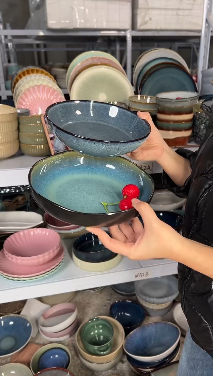 陶瓷外贸尾货瑕疵满20包邮X2深盘h6a/h5b