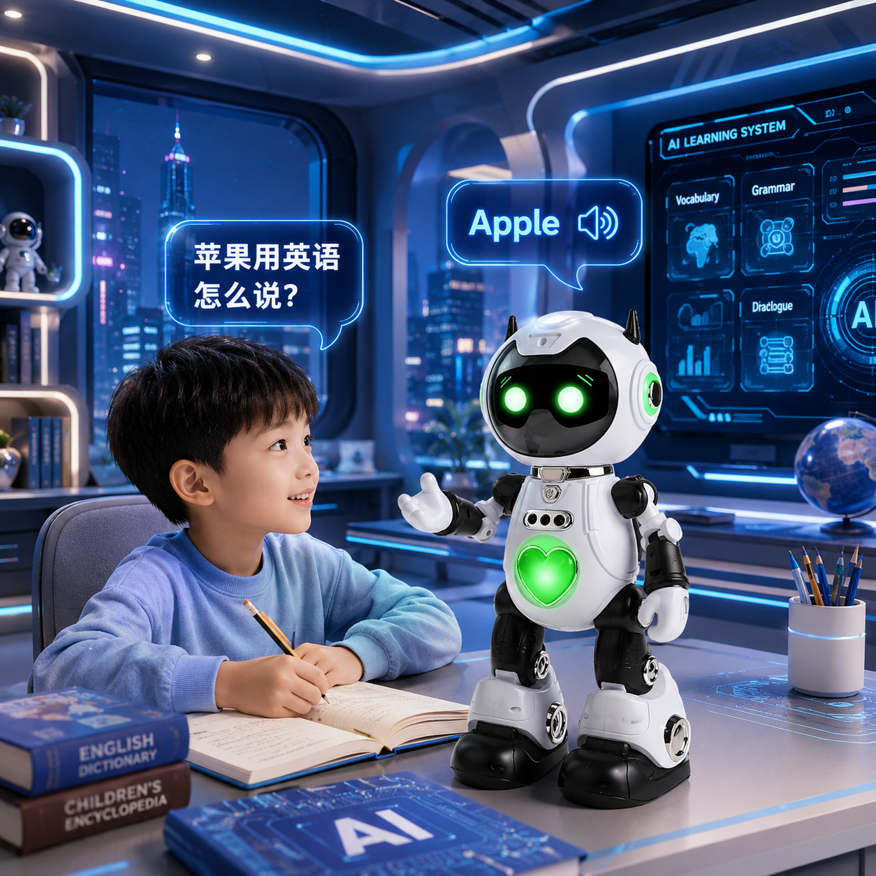 智能AI机器人儿童玩具蓝牙音响智能对话教课题生日六一礼物 图片 4