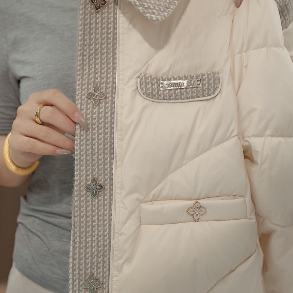 【甄选大朵鸭绒】2025杭州原版正品保暖气质阔太太羽绒服R097