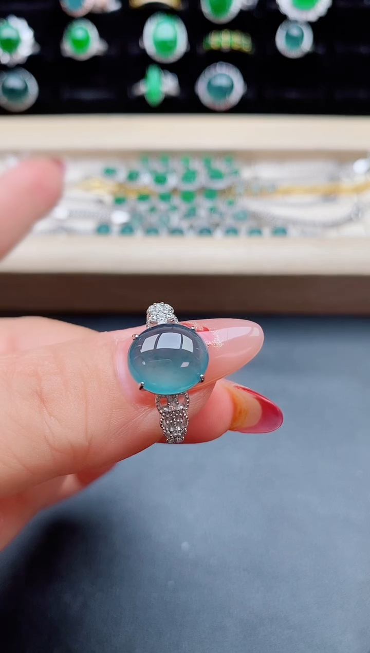 【闪购商品】翡翠戒指银S925镶嵌321321