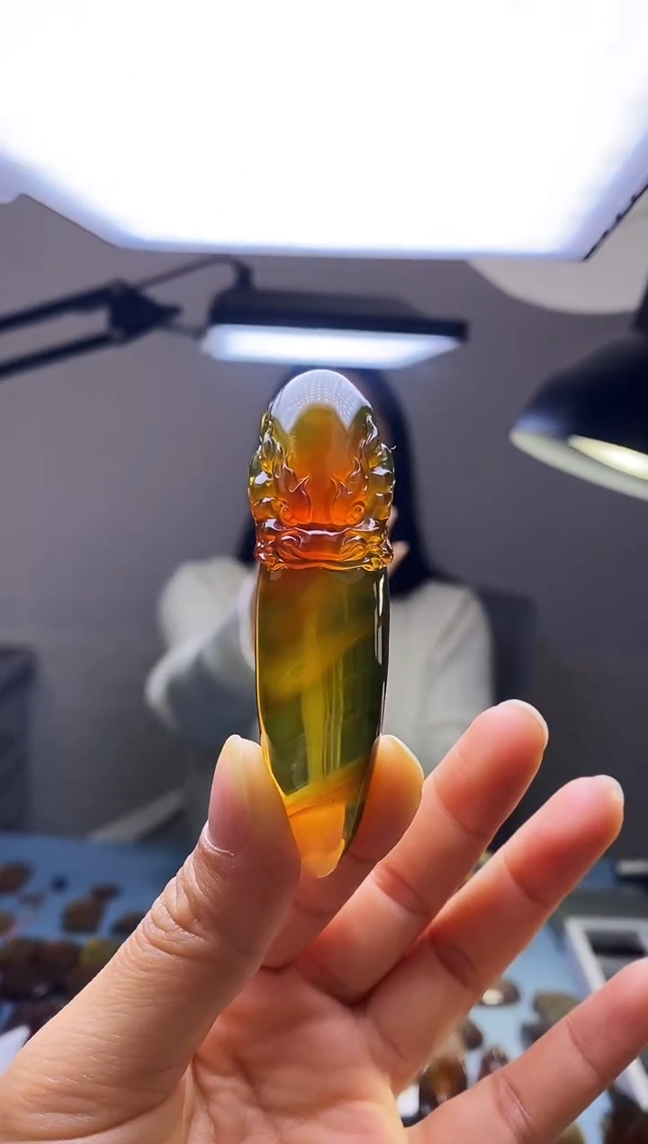 【闪购商品】琥珀颈饰未镶嵌SN5-38（鸿运当头·龙牙）