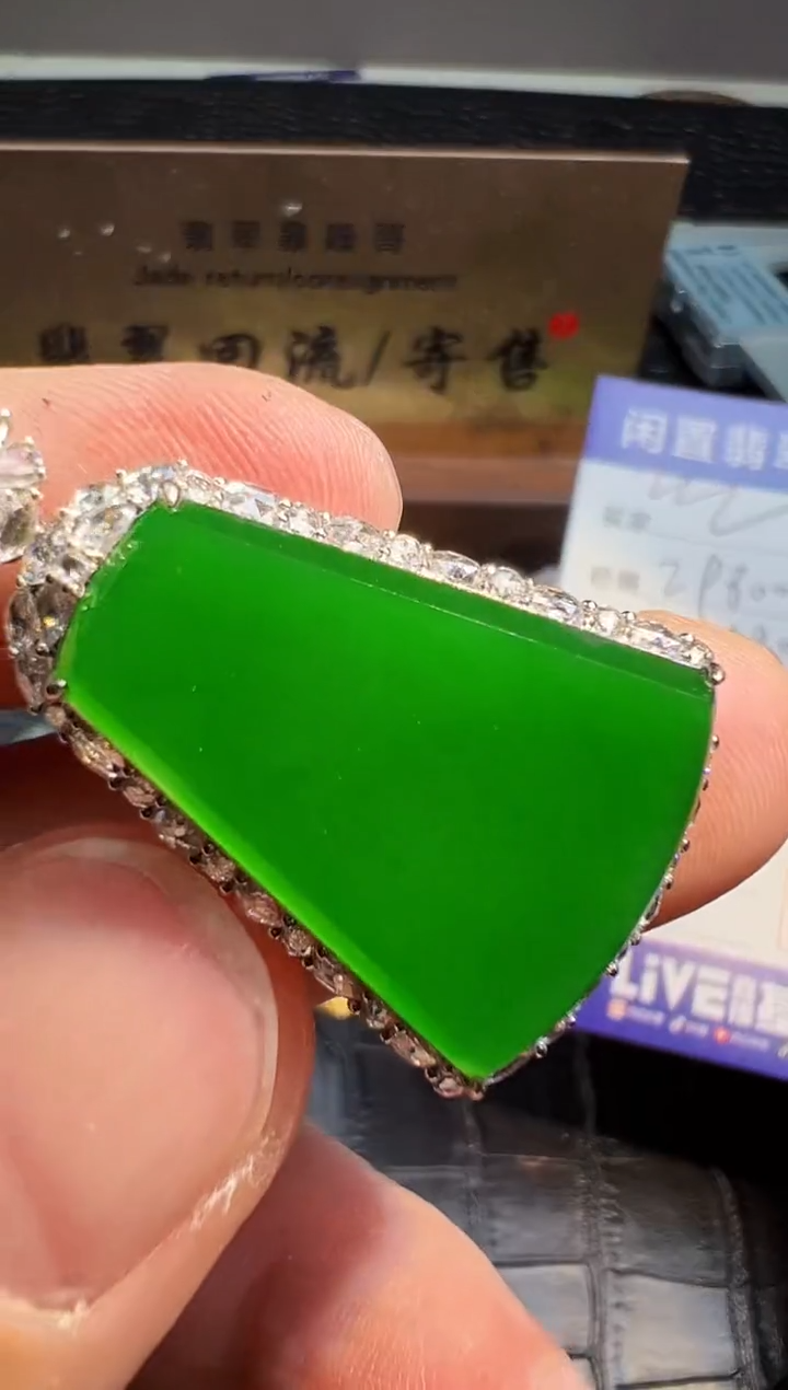 【闪购商品】翡翠颈饰18K金镶嵌翡翠回流