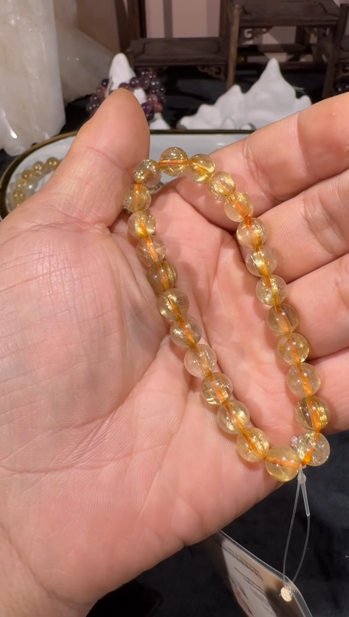 未镶嵌手串发晶SJ-843金发晶