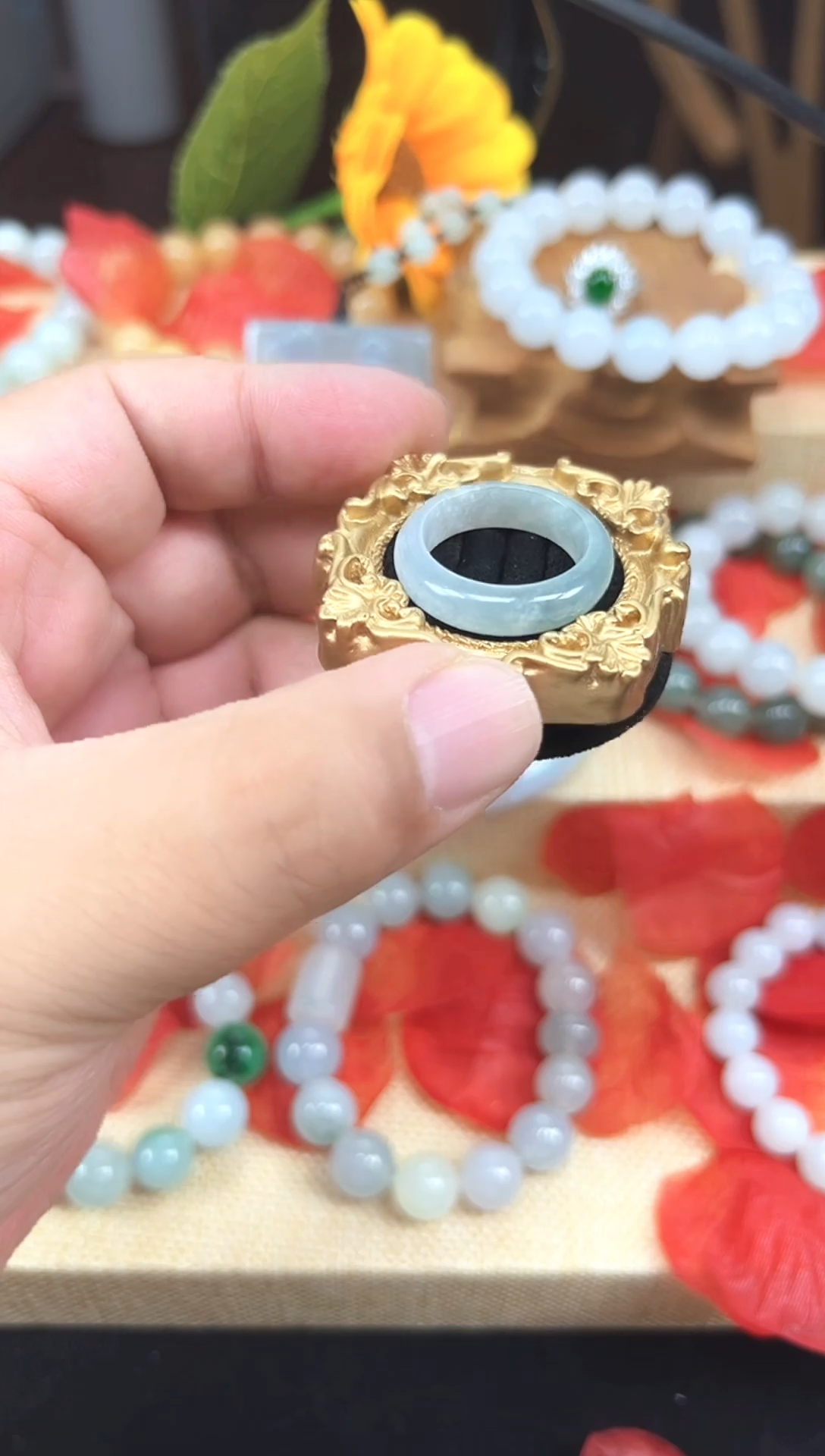 未镶嵌戒指翡翠翡翠戒指