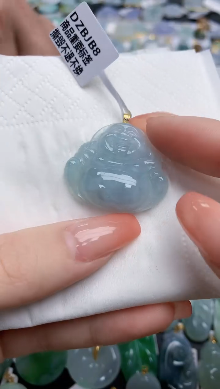 【闪购商品】翡翠颈饰18K金镶嵌天然缅甸翡翠A货