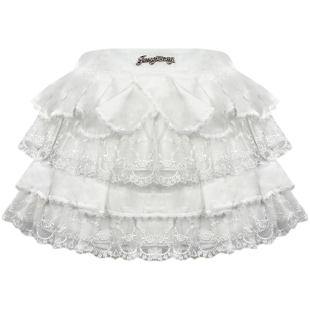 姜穹JIANGQIONG 2025早秋新款蕾丝百搭网纱花边时尚蛋糕半裙女