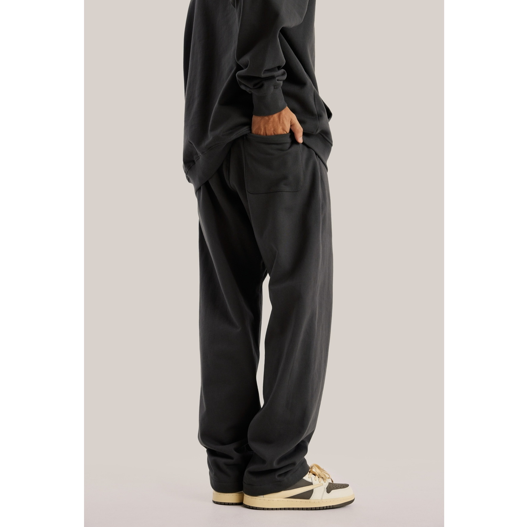 Dickerso秋冬重磅445G垂感休闲裤美式潮宽松直筒卫裤男女运动长裤