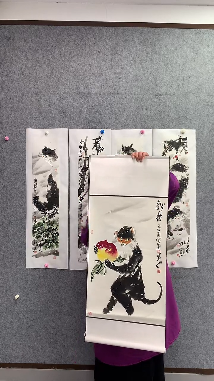 国画李瑞卿老师卷轴