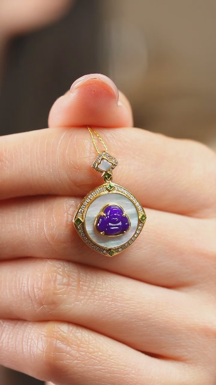 苏纪石（舒俱来）18K金镶嵌吊坠(不含链)41