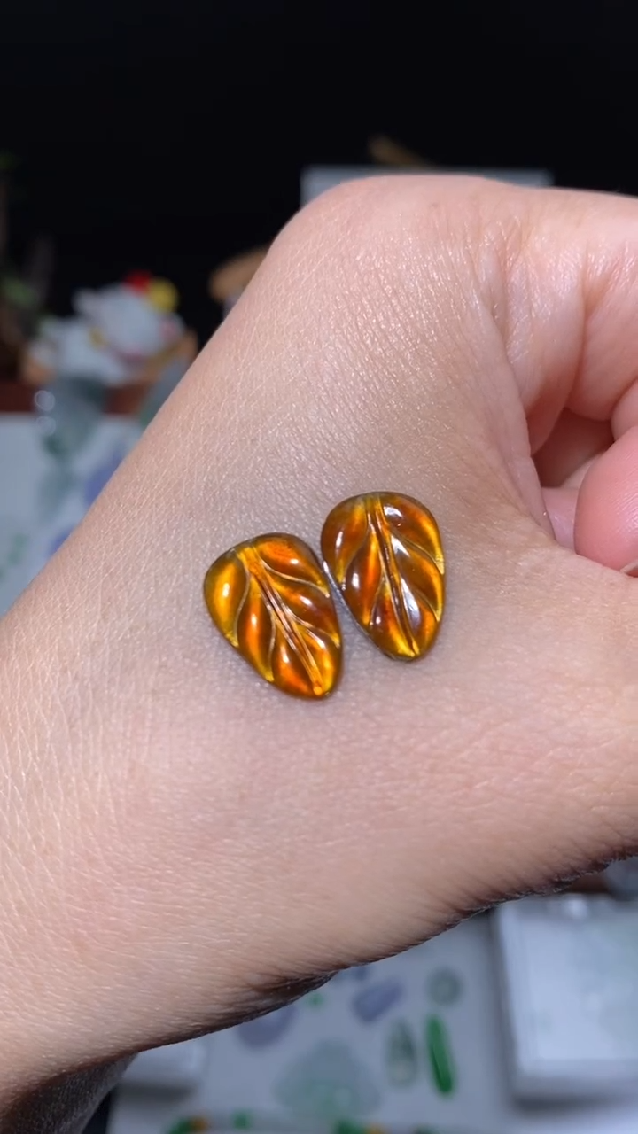 未镶嵌定制翡翠叶子