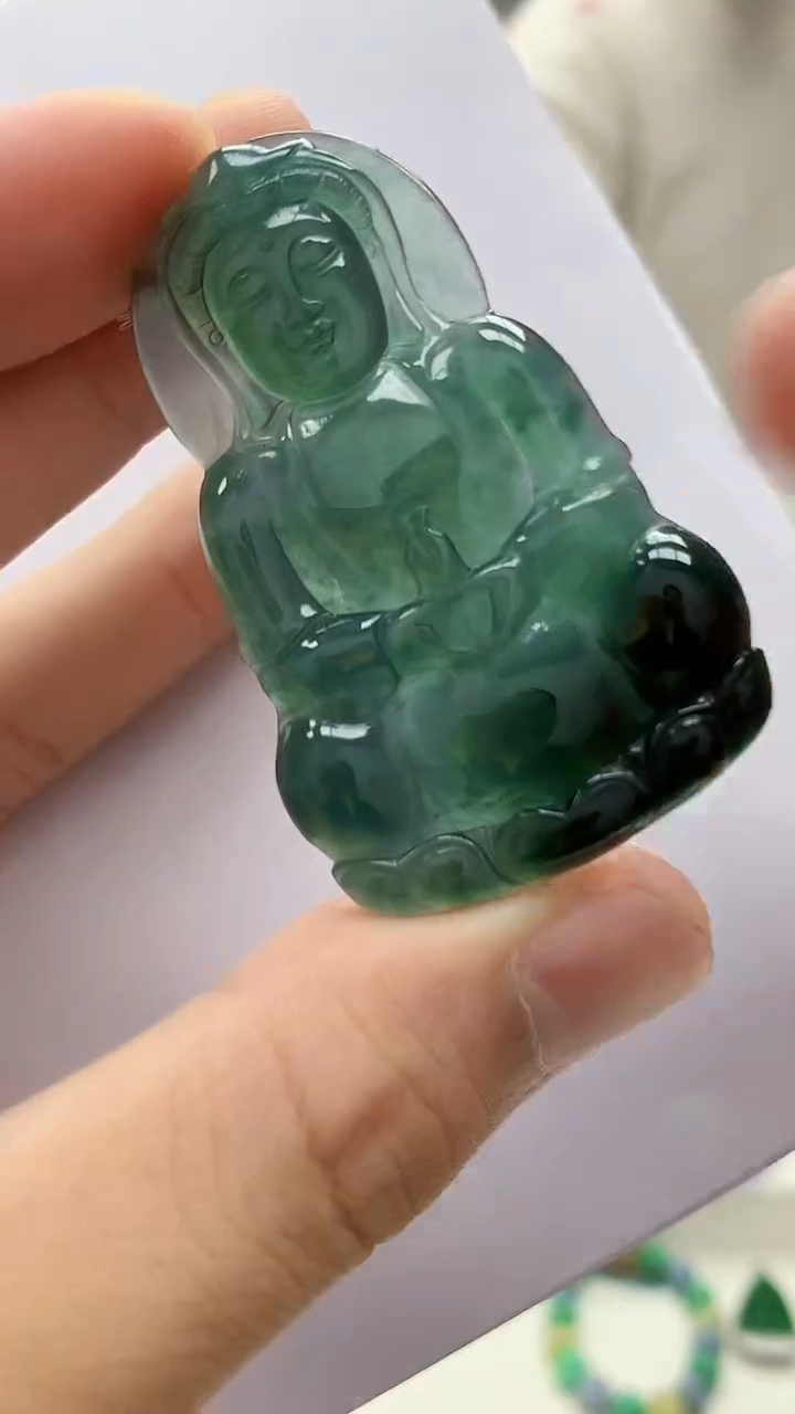未镶嵌定制翡翠4688bb-毛货挂件42