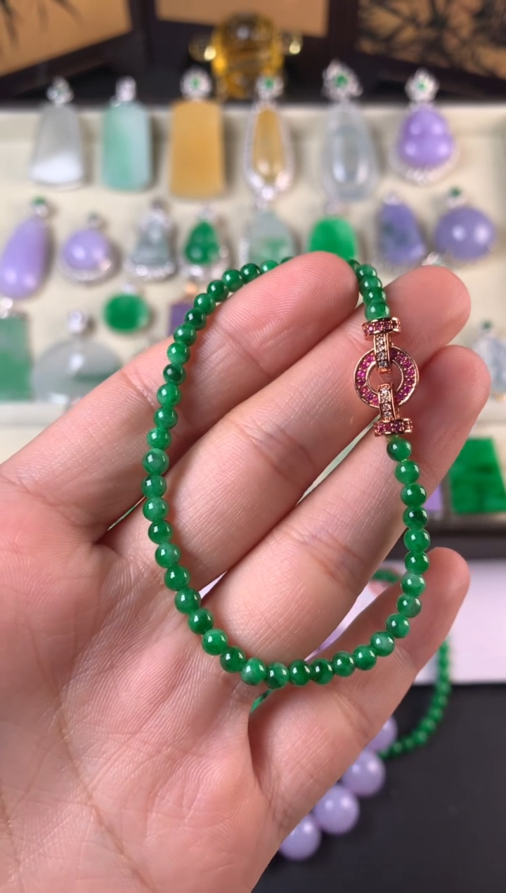 未镶嵌手串翡翠手串