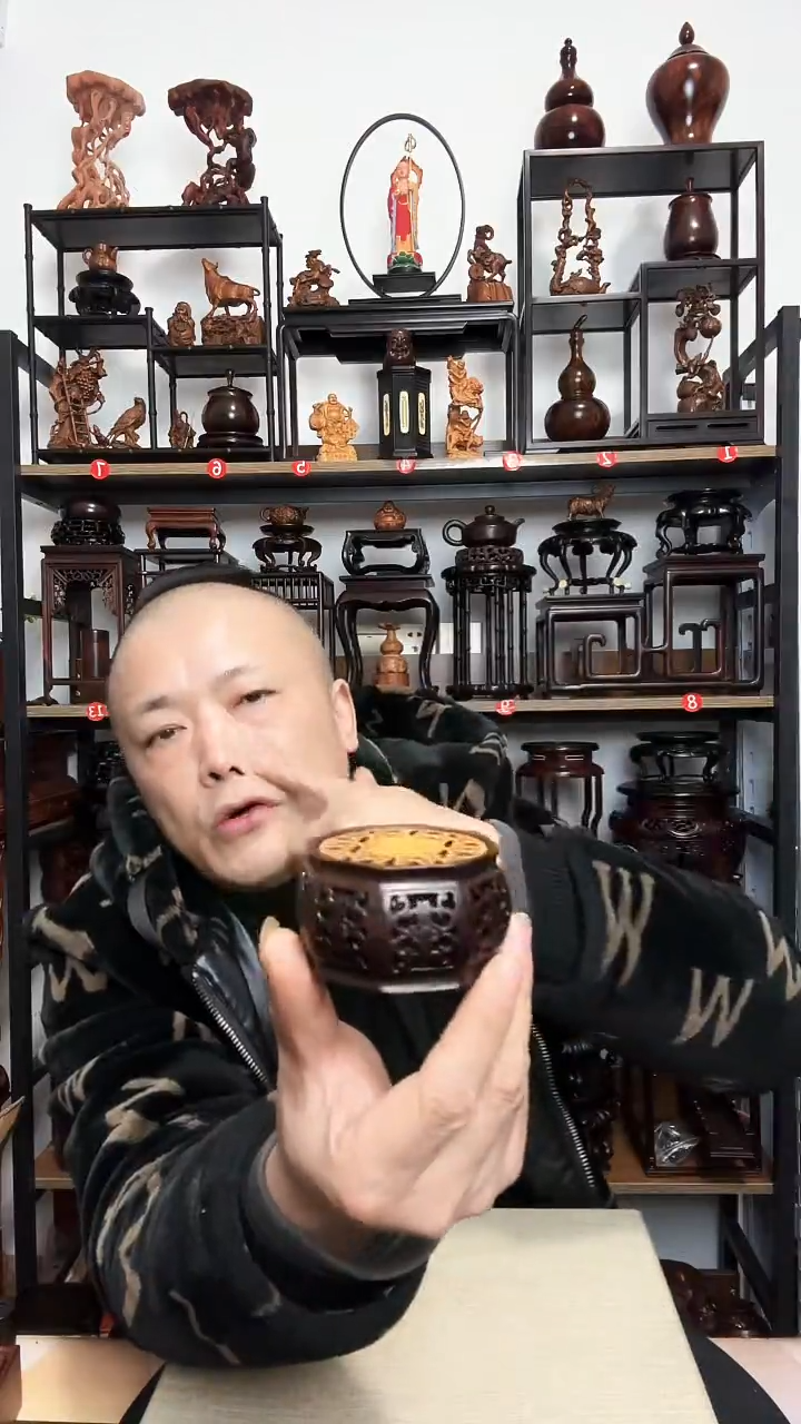 紫砂底座木6.5直径