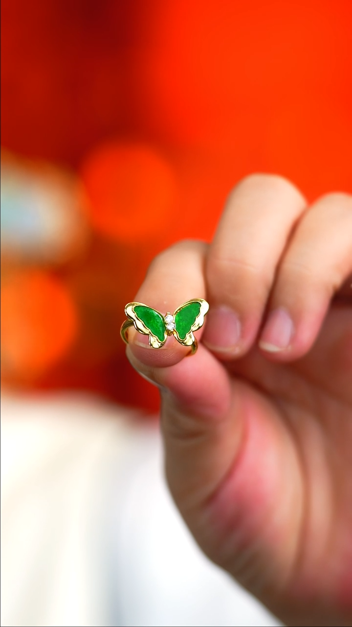 银S925镶嵌戒指翡翠新款