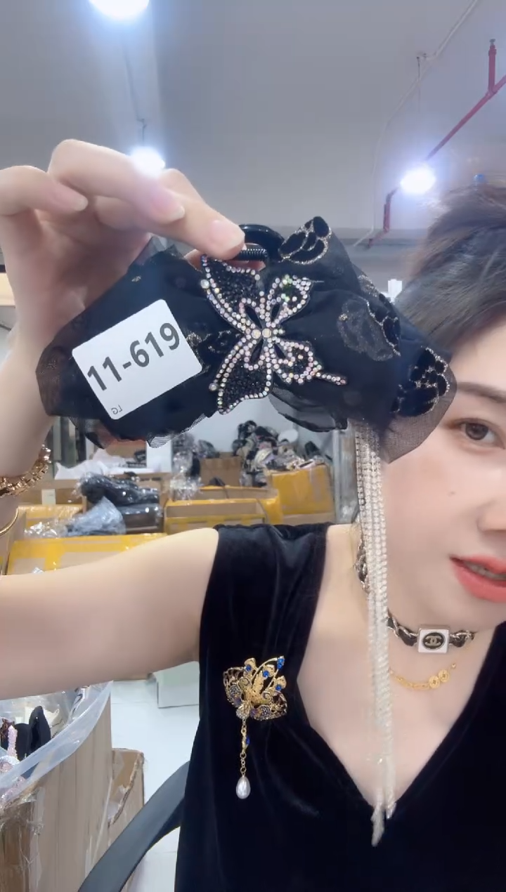 非金属无铜丝线边夹发箍集合 LG-619