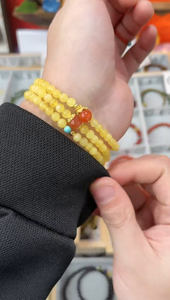 【闪购商品】蜜蜡手串未镶嵌蜜蜡三圈QF-C26（多样性发一）