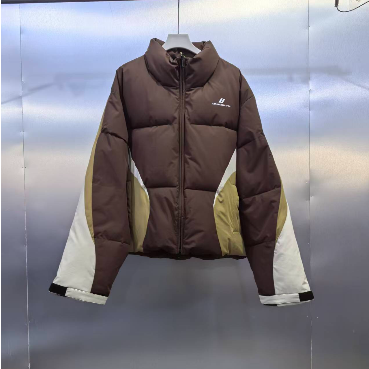 W03-102019-UMA秋冬季撞色拼接设计棉服外套