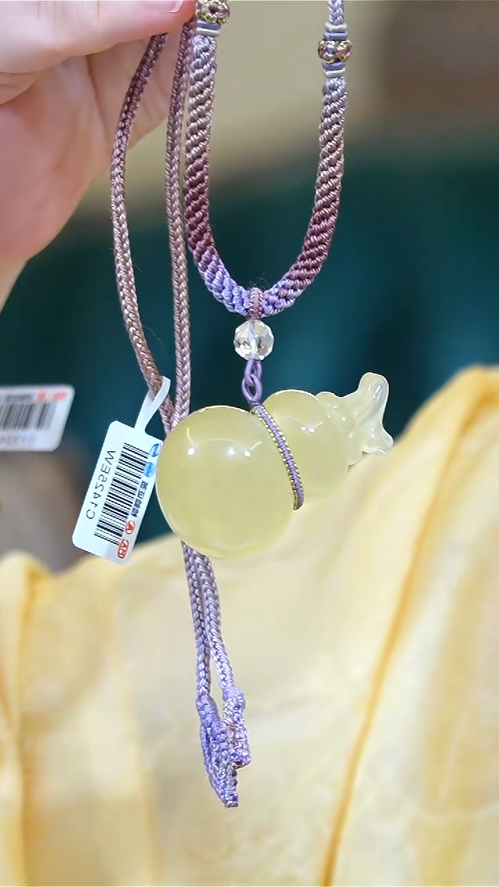 项链未镶嵌黄晶黄水晶葫芦手工绳项链