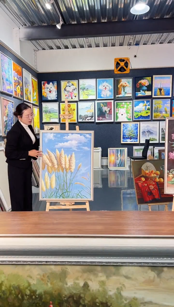 【闪购商品】油画61号 60*80 芦苇-手绘油画