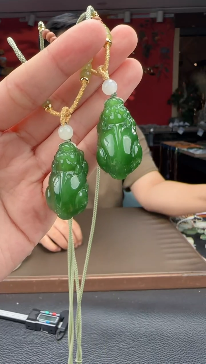 和田玉未镶嵌颈饰 碧玉貔貅多样性发货拍一发一