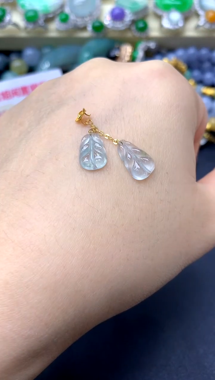 颈饰18K金镶嵌翡翠29-中国好珍宝