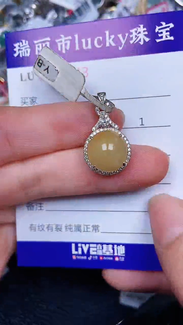 颈饰银S925镶嵌翡翠2243