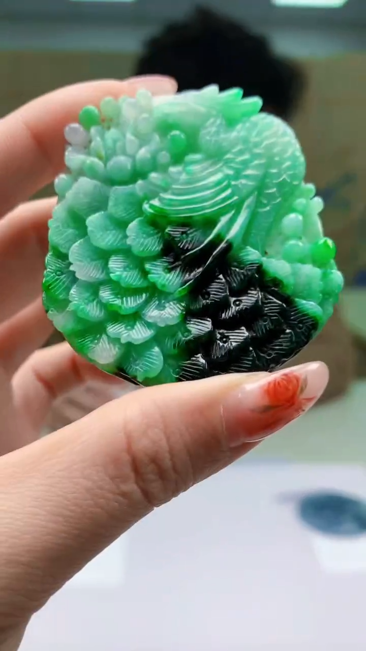 【闪购商品】定制翡翠未镶嵌4688ty-毛货挂件108