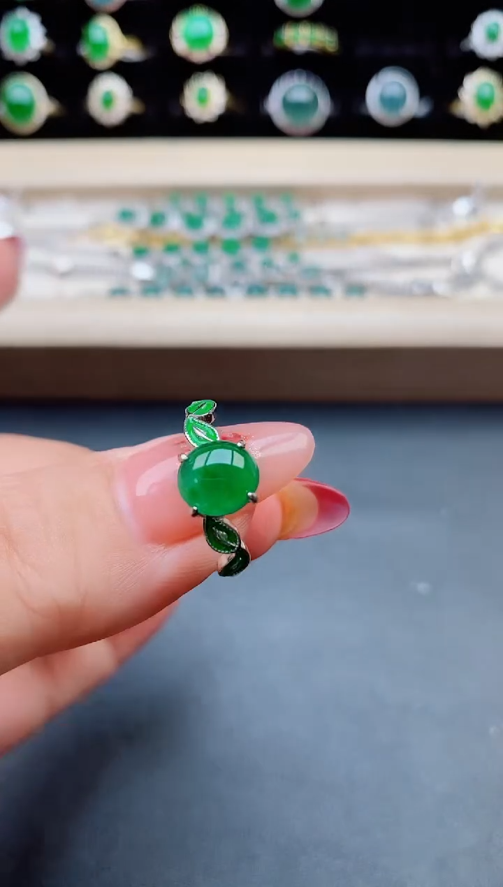 【闪购商品】翡翠戒指银S925镶嵌321321