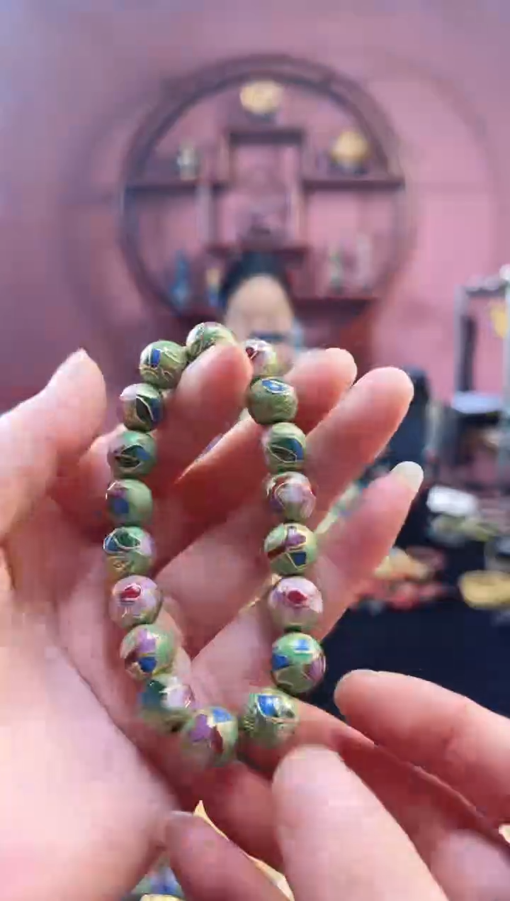非遗 景泰蓝手串 1.0嫩绿