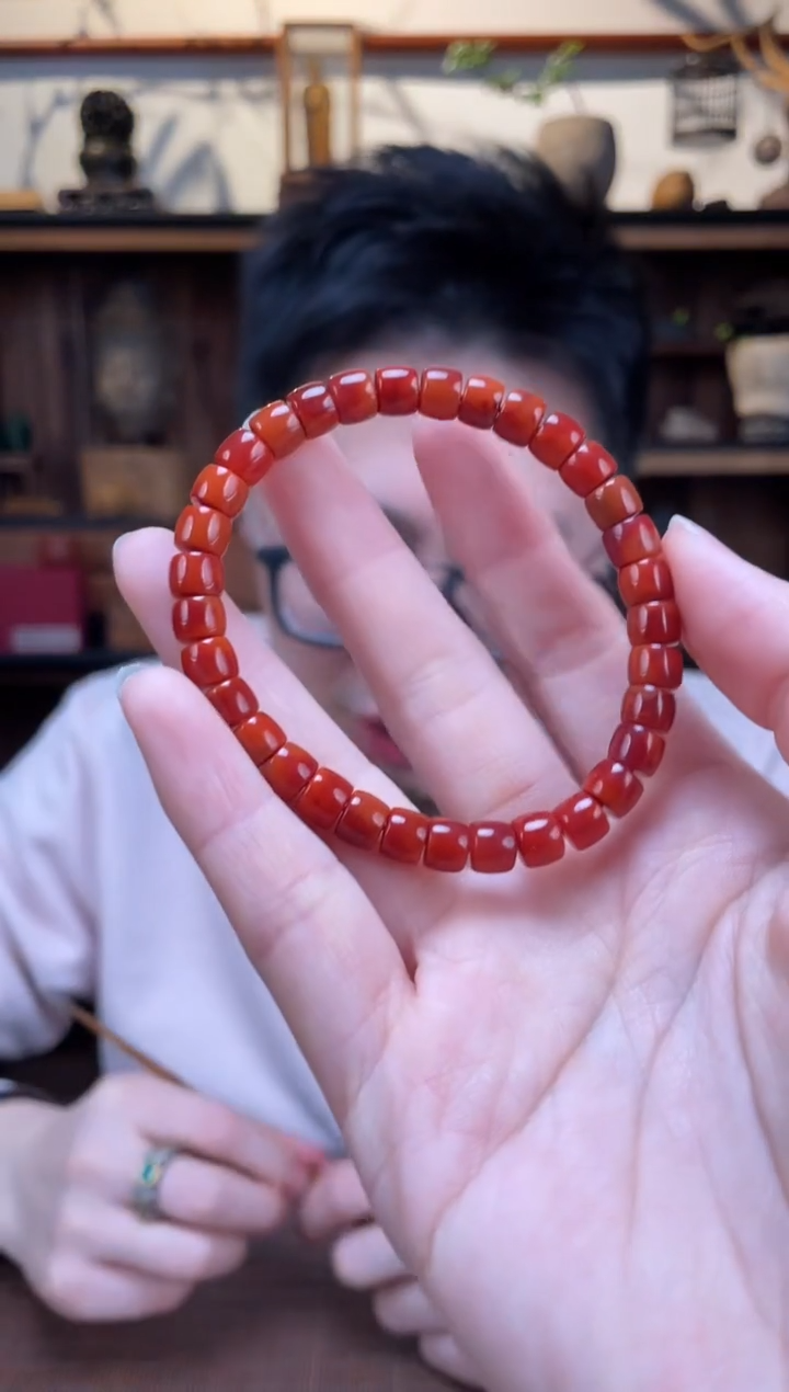 【闪购商品】南红玛瑙手串未镶嵌南红直切手串TX多样性发一