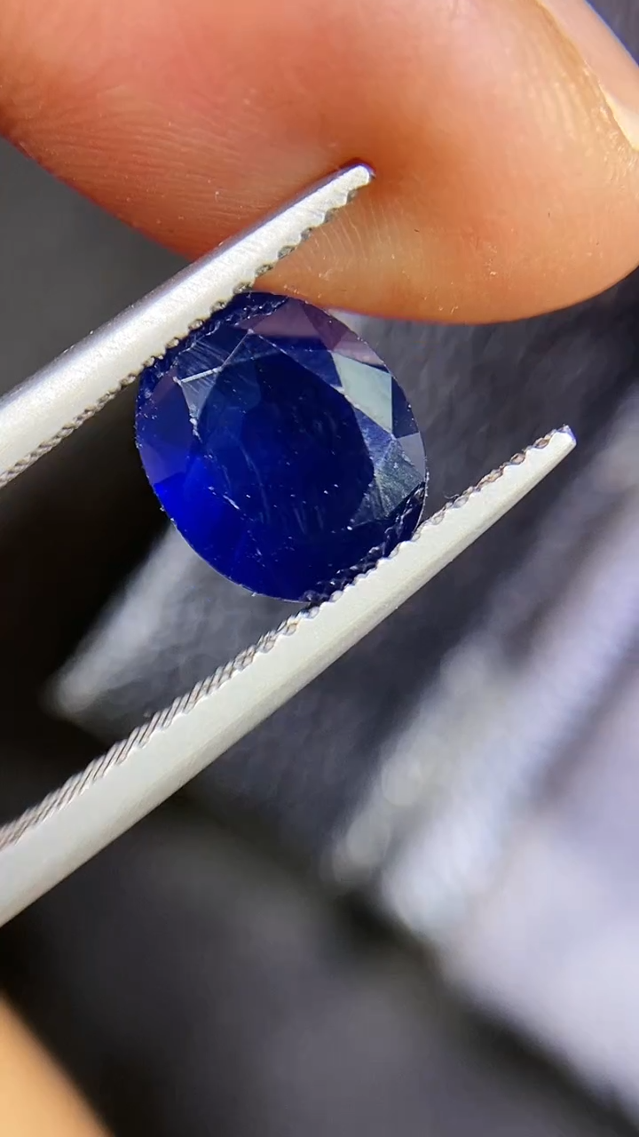 【闪购商品】定制蓝宝石定制未镶嵌天然皇家蓝3.06克拉吉尔德