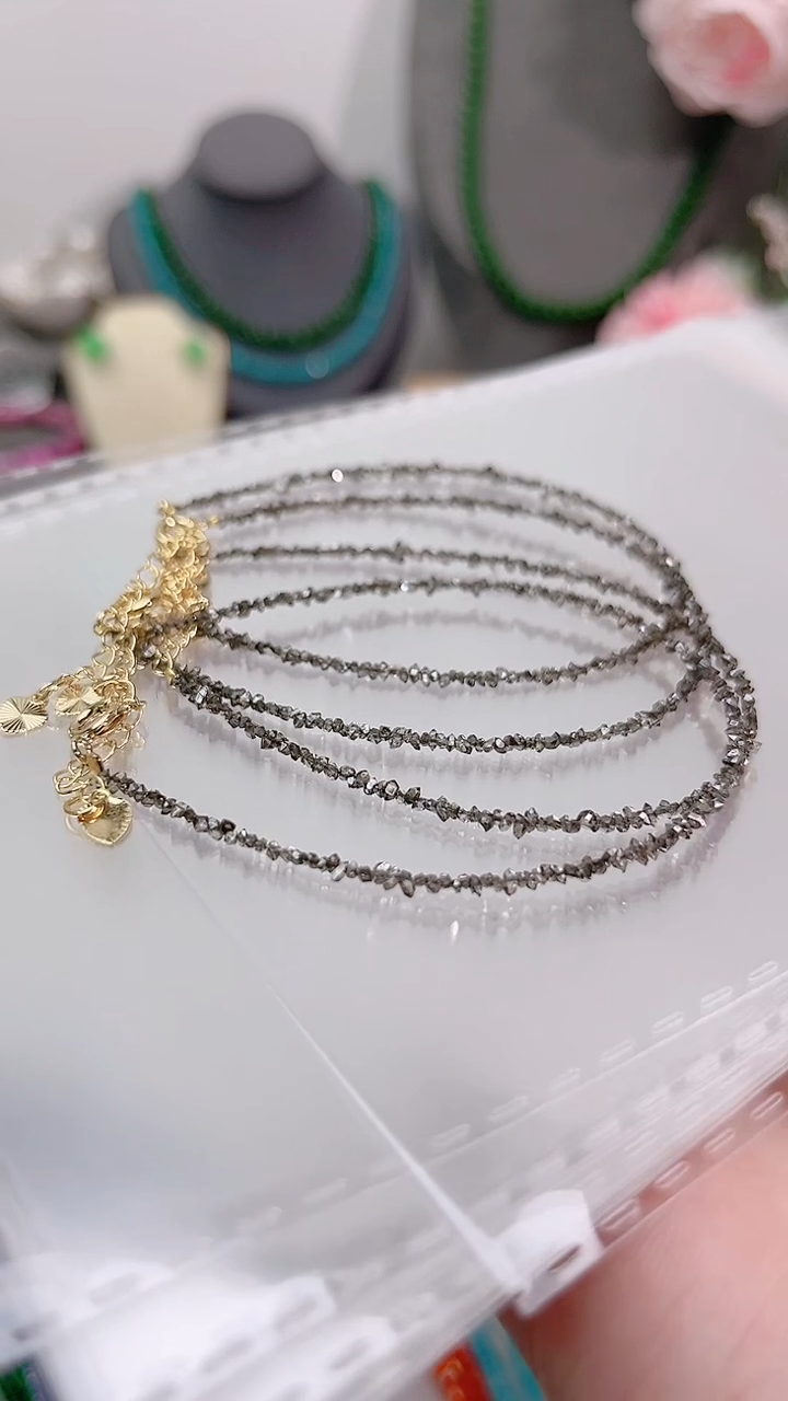 银S925镶嵌手链钻石黑99