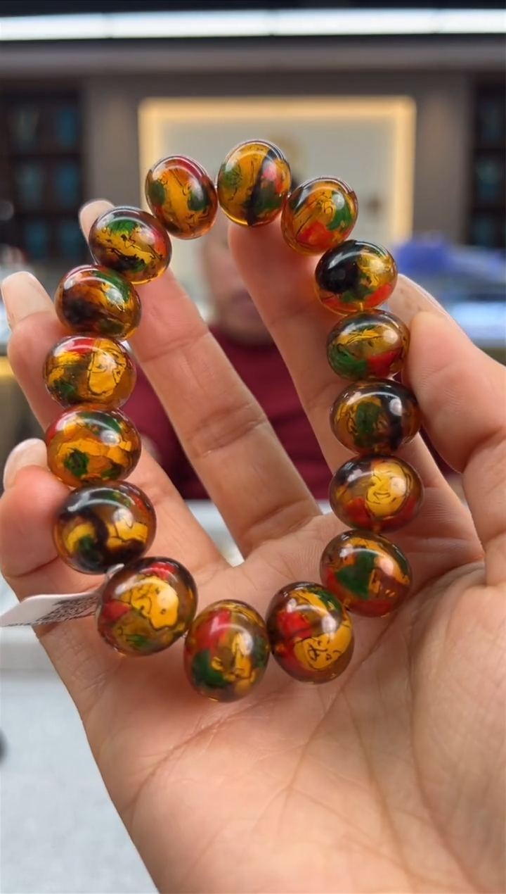 【闪购商品】琥珀手链未镶嵌89秒拍号