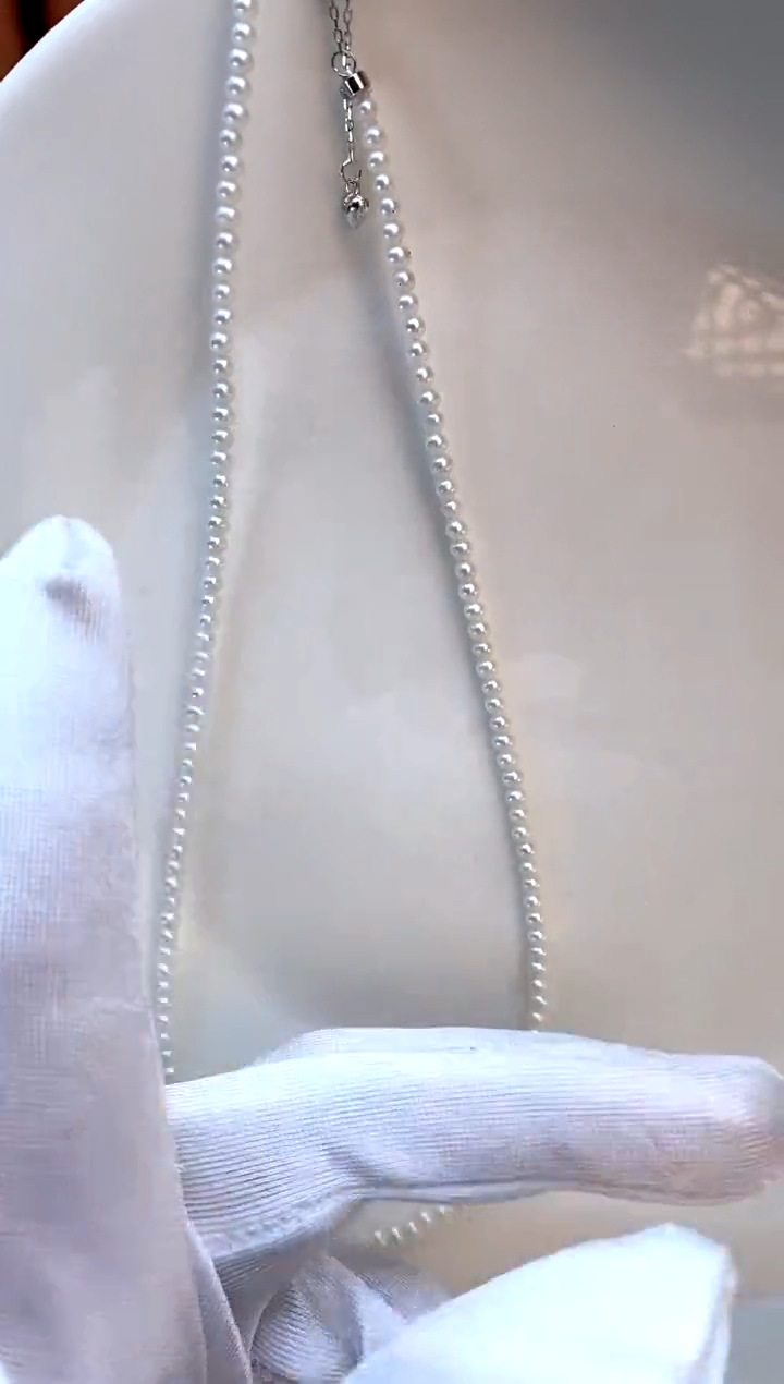 【闪购商品】淡水珍珠项链银S925镶嵌3